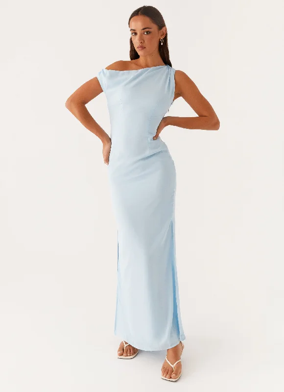  Dinner Date Maxi Dress - Blue