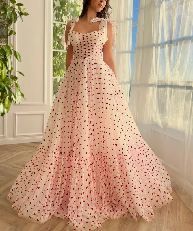 Mini dresses with one - shoulder designs Bouquet of Hearts Gown