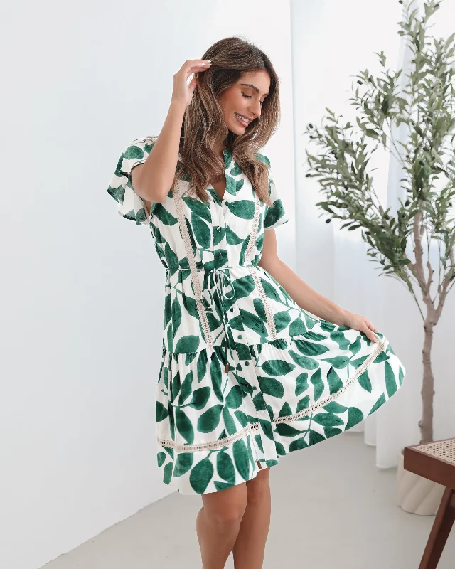 Maternity dress for a shopping spree Tristen Dress - Green Print