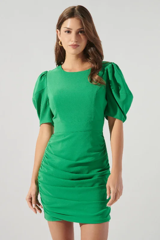 Cotton mini dresses for a comfortable everyday option Camilla Ruched Mini Dress