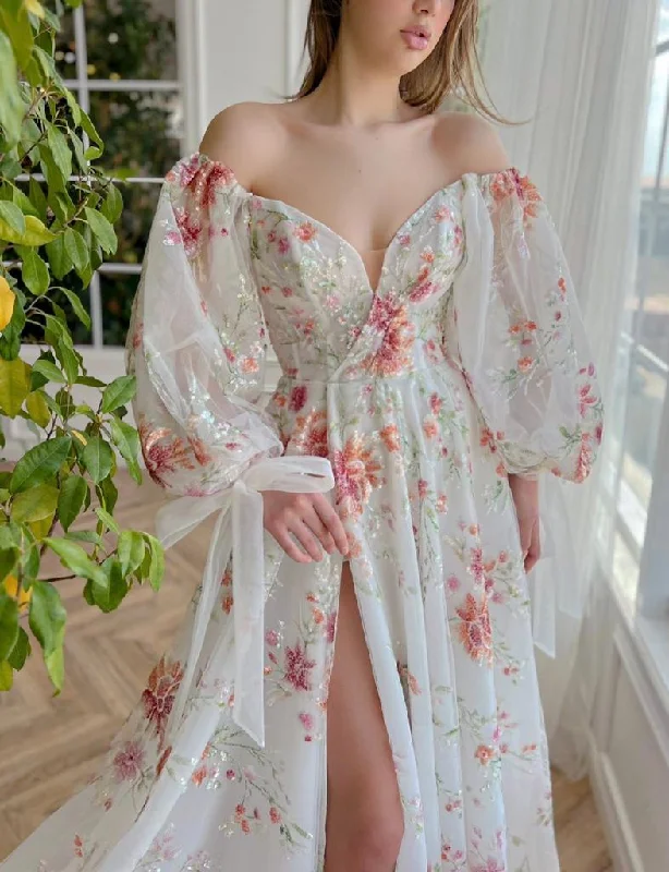 Mini dresses with spaghetti straps for a delicate look Cataleya Blossom Soirée Gown