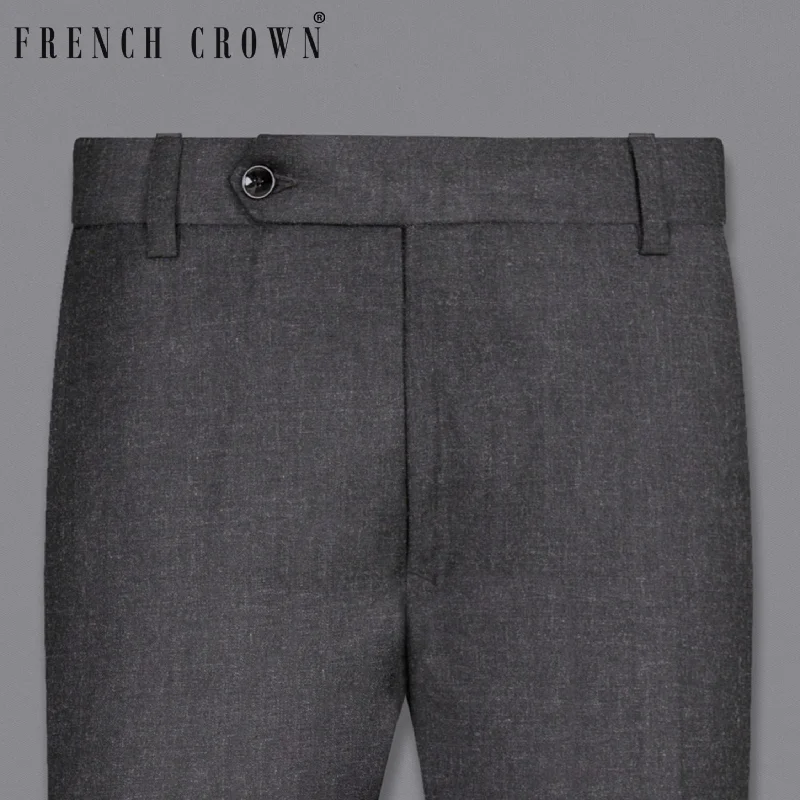 Charcoal Wool Rich Sports Pant