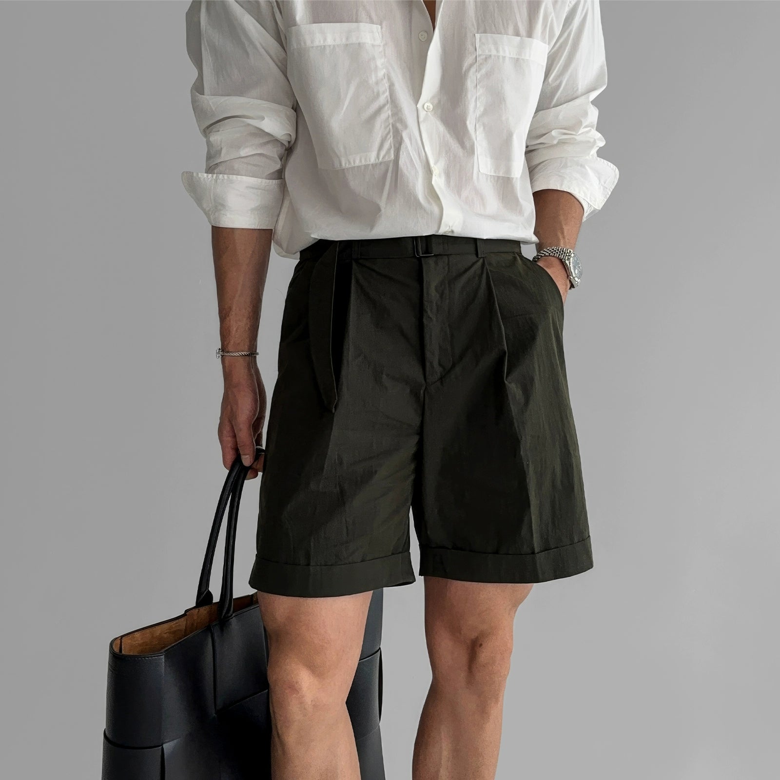 Drape Pleated Shorts