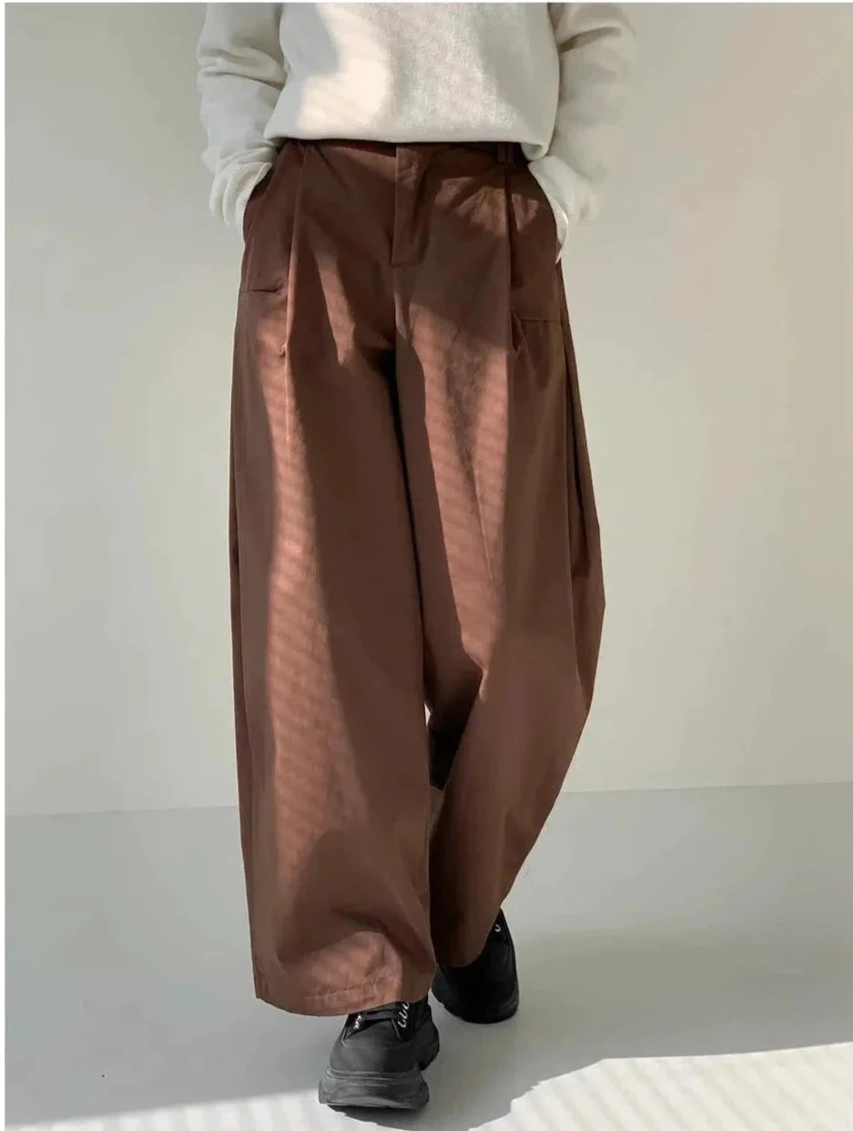 Elastic Waist Wide Leg Pants