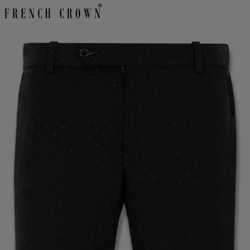 Jade Black Dotted Woolrich Pant