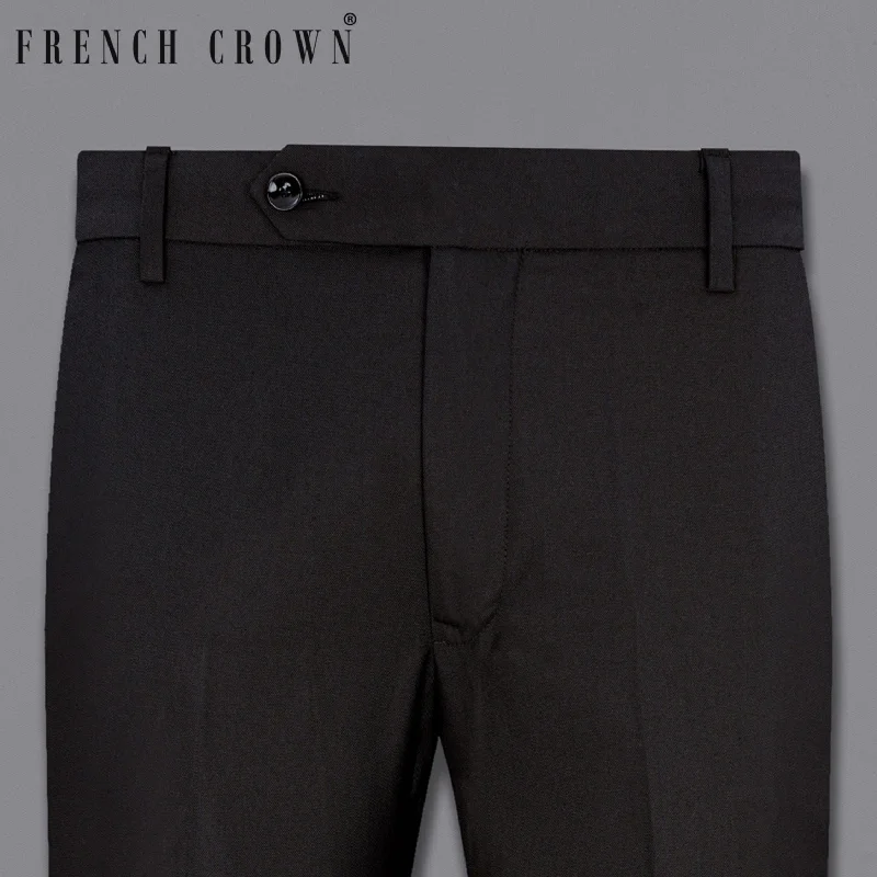 Jade Black Solid Pant