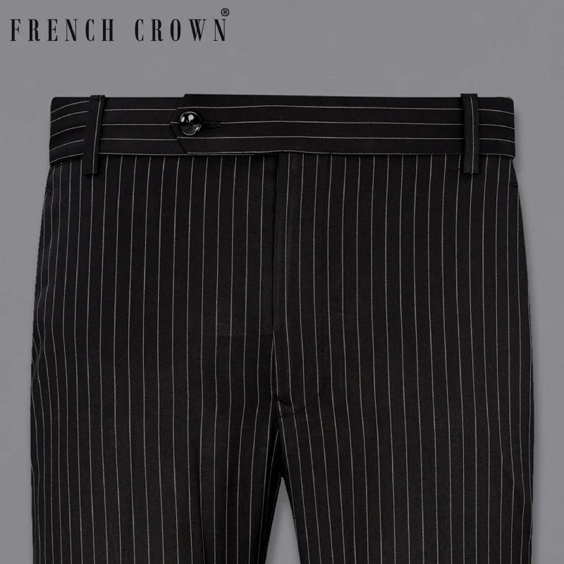 Jade Black Striped Pant