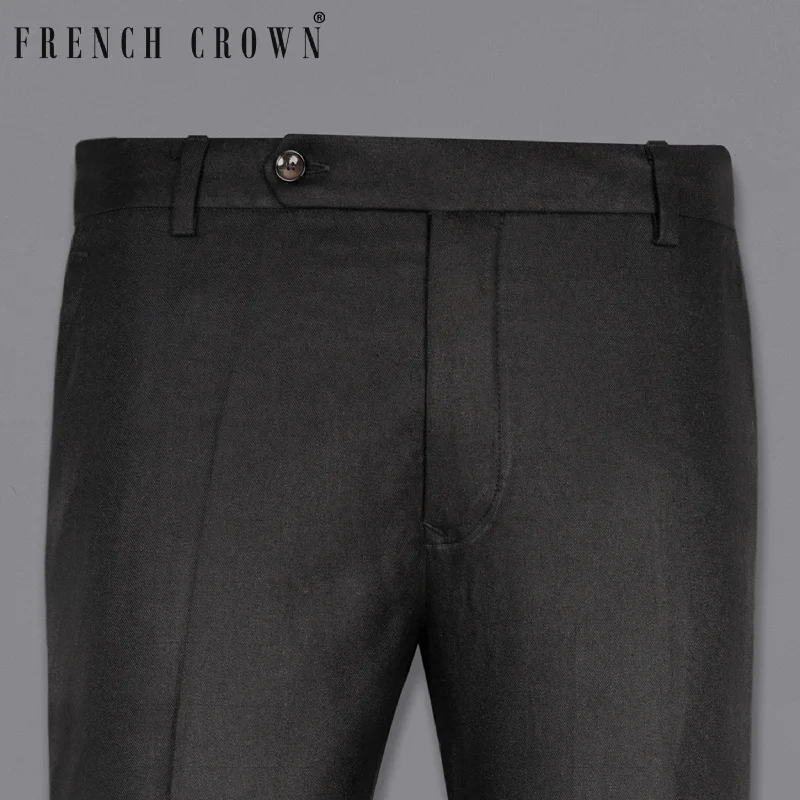 Shark Black Wool Rich Pant