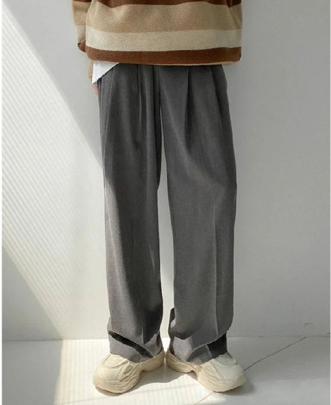 Wide-Leg Drape Suit Pants