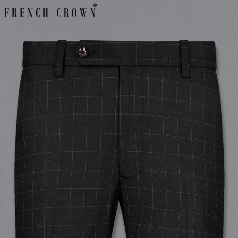 Zeus Black Plaid Pant