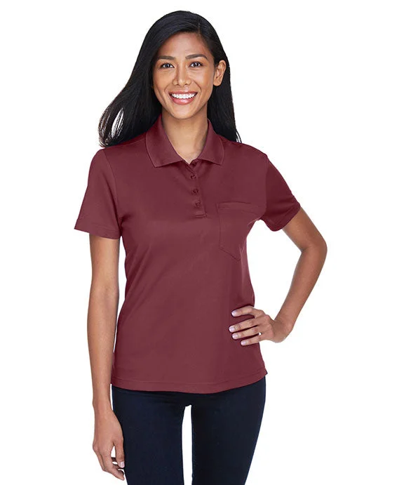 78181P - Core 365 Ladies Origin Performance Piqué Polo with Pocket | Burgundy