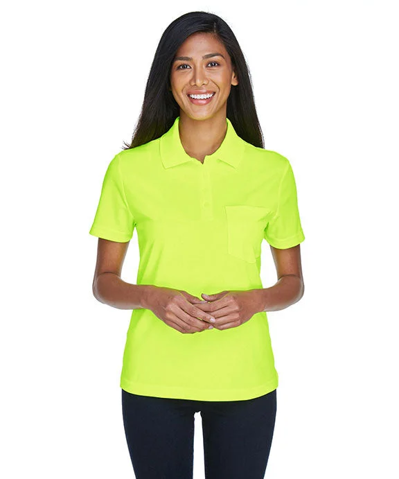 78181P - Core 365 Ladies Origin Performance Piqué Polo with Pocket | Safety Yellow