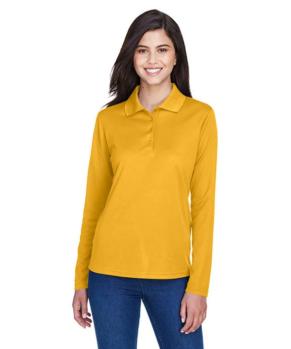 78192 - Core 365 Ladies Pinnacle Performance Long-Sleeve Piqué Polo Shirt | Campus Gold