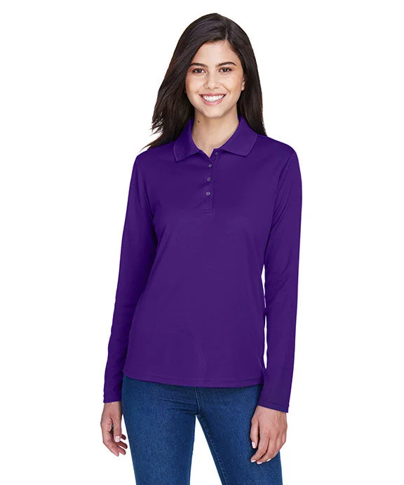 78192 - Core 365 Ladies Pinnacle Performance Long-Sleeve Piqué Polo Shirt | Campus Purple