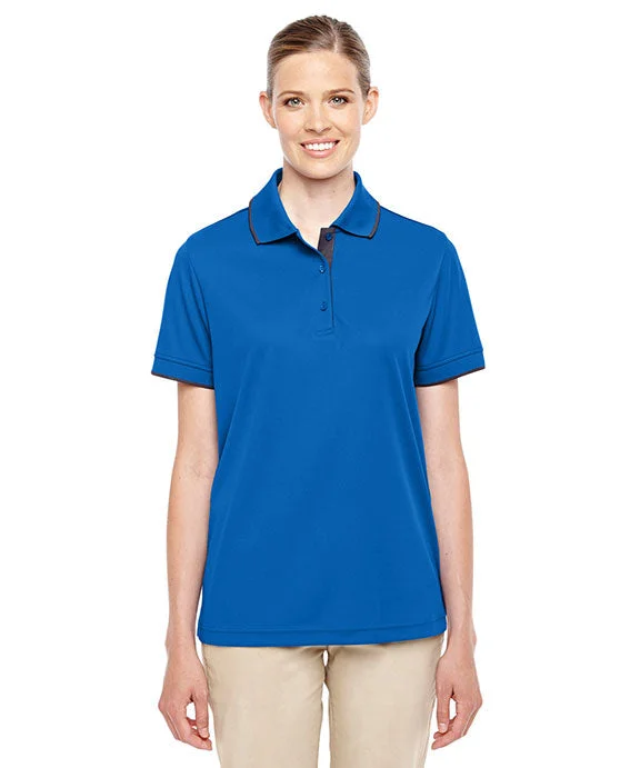 78222 - Core 365 Ladies Motive Performance Piqué Polo with Tipped Collar | True Royal/Carbon