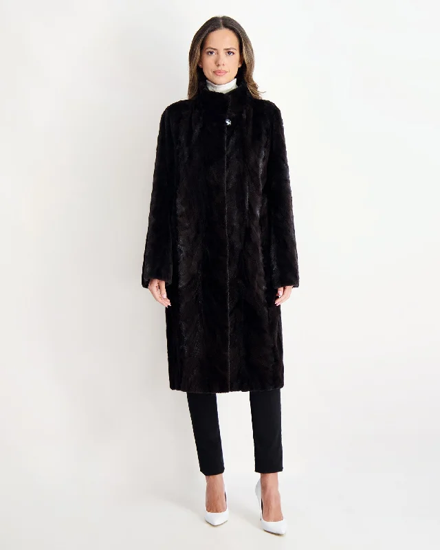 Mink Sections Short Coat