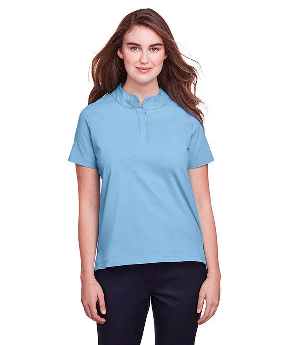 UC105W - UltraClub Ladies Lakeshore Stretch Cotton Performance Polo Shirt | Columbia Blue