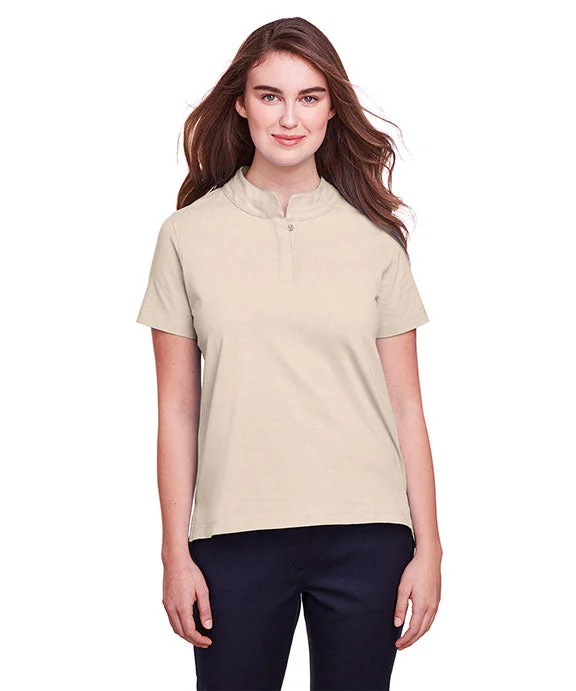 UC105W - UltraClub Ladies Lakeshore Stretch Cotton Performance Polo Shirt | Stone