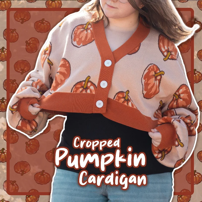 (Pre-Order) Cropped Pumpkin Cardigan (In Production)