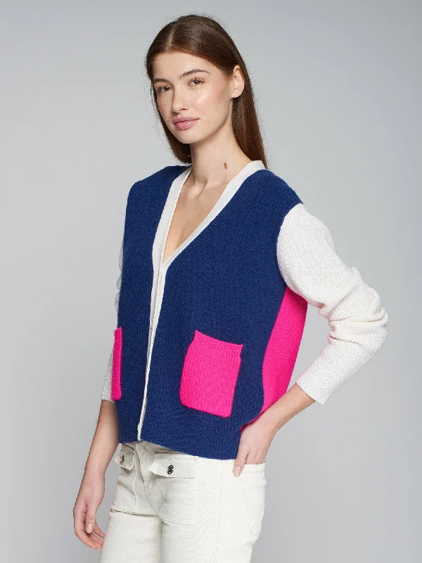 Vilagallo Theresa Tri Colour Cardigan