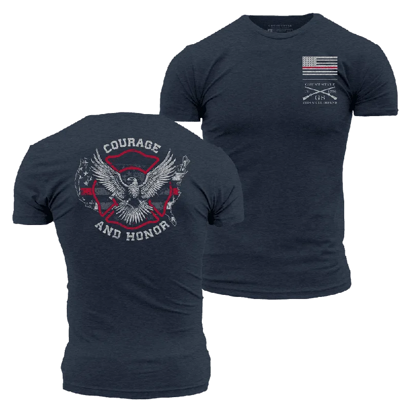 Courage and Honor T-Shirt - Midnight Navy