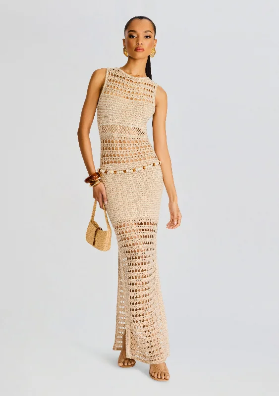 Kylan Knit Crochet Dress