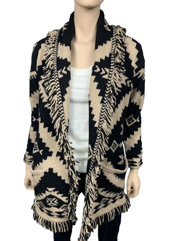 Women's Ladies Sweater jacket with fringe (KF18552)