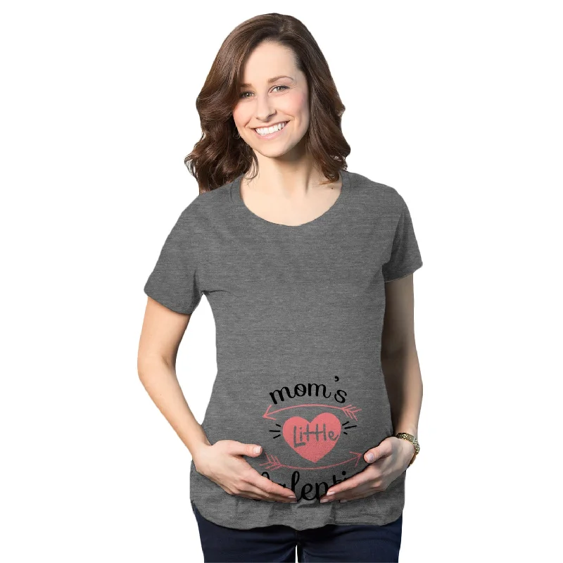 Mom's Little Valentine Maternity T Shirt