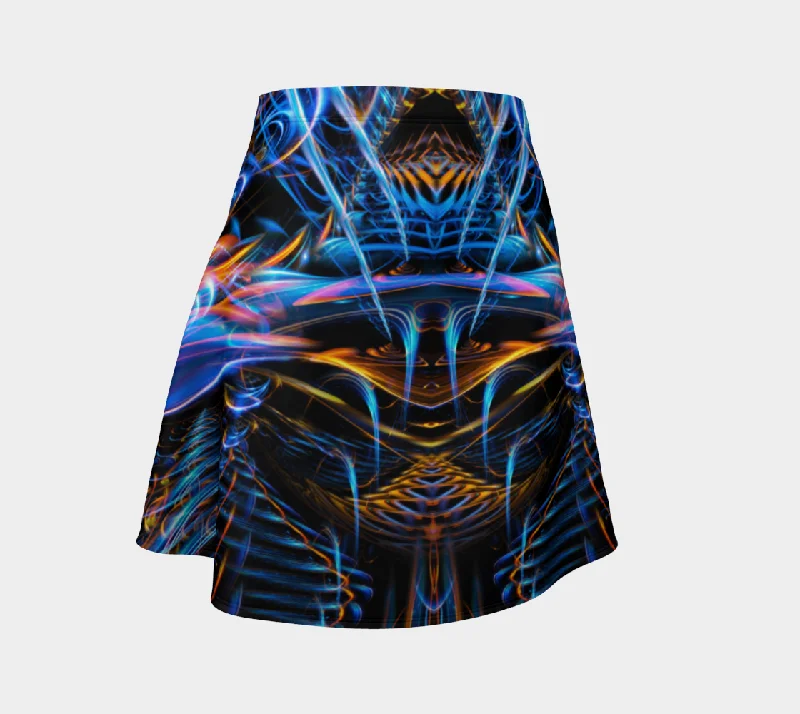 SOUND WAVES OVER DARK FLARE SKIRT