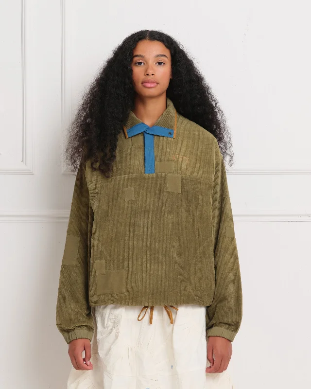 Polite Pullover - Olive Scarecrow Cord