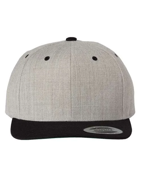 6089M - Flatbill Snapback, Heather & Black