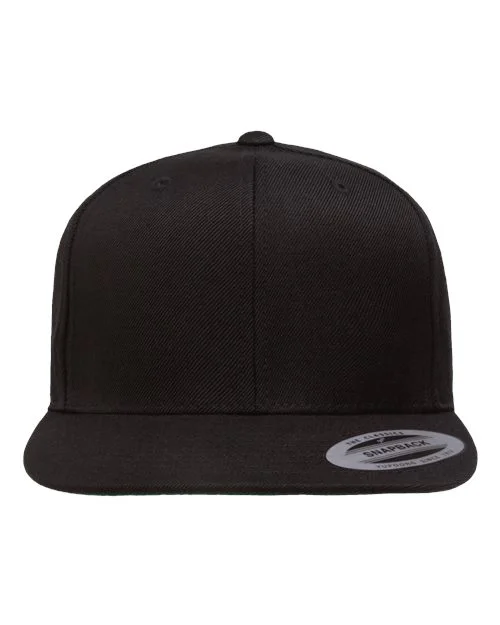 6089M - Flatbill Snapback, Black