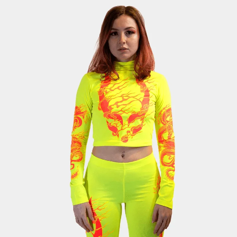 DRAGONITE HIGH NECK LONG SLEEVE TOP FLUO / YELLOW